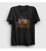 Presmono Unisex Beyaz Pizza Fnaf Five Nights At Freddy's T-Shirt 471457tt (Siyah)