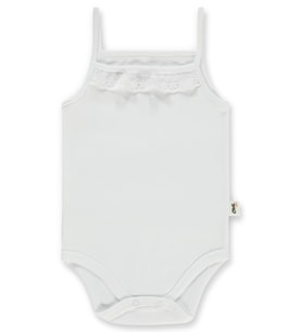 Civil Baby İp Askılı Dantelli 12-24 Ay Kız Çıtçıtlı Badi - Pembe
