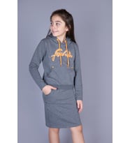 Toontoy Kız Çocuk Fashion Etekli Takım (Antrasit Melanj)