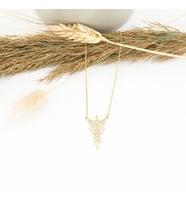 Origami Melek Gümüş Kolye - Renk: Gold (Gümüş)