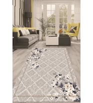 Dijital Kaymaz Taban Yıkanabilir Modern Renkli Salon Halısı Mutfak Halısı Yolluk ND-HT-257 (Gri)