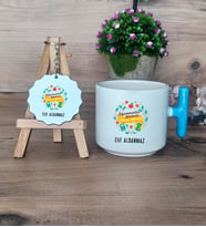 Öğretmenler Günü Hediyesi Hediye Seti Kupa Bardak T Kulplu ve Anahtarlık Öğretmenler Günü Hediyesi (Model 3)
