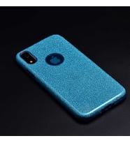 Uyumlu Model Apple iPhone XR 6.1 Kılıf Simli Parlak Shining Kapak (Mavi)