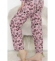 Lüx Polar Cepli Kışlık Kadın Pijama Altı Tek Alt ra1 (Pembe)