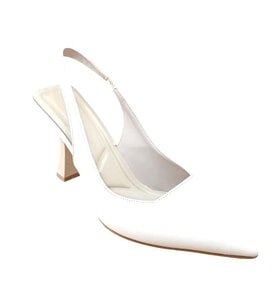 Şiko 809 Kadın Kadeh Ökçe Arka Açık Stiletto Ayakkabı (Bej)
