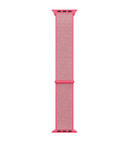 Microsonic Apple Watch Series 9 45mm Hasırlı Kordon Woven Sport Loop Mavi (Pembe)
