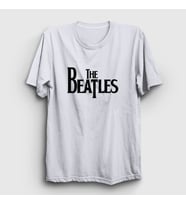 Presmono Unisex Sarı Logo The Beatles T-Shirt 114550tt (Beyaz)