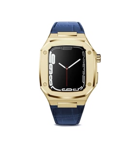 Apple Watch 44mm KRD-67 Kordon (Altın - Lacivert)