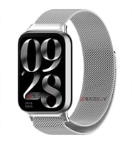Sneezy Xiaomi Mi Band 8 Pro Uyumlu Woven Wire Tasarım Metal Hasır Kordon (Gümüş)