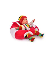 TOKKO Bebek Bebe Yatmaz Oturma Destek Minderi - Bebek Koltuğu - Büyük Bebek Oturağı Bebeyatmaz (Fuşya-Beyaz)