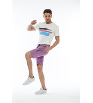 Süperlife Erkek Regular Fit Brooklyn Baskılı Şort SPR 208 (Lila)