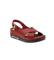 Utari Kadın Ortopedik Şık Konfor Modeli Anatomik Taban Topuklu Günlük Outdoor Sandalet (Kırmızı)