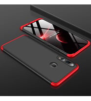 Huawei Y9 Prime 2019 Kılıf Zore Ays Full Koruma Kılıf (Siyah-Kırmızı)