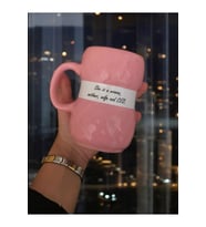 Yumak Kupa Örgü Kupa Yumak Şeklinde Lüx Seramik Kupa, Mug, Çay Fincanı, Nescafe Fincanı (Pembe)