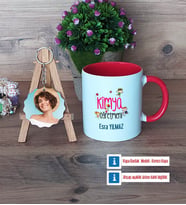 Kimya Öğretmeni Kupa Bardak Beyaz ve Fotoğraflı Ahşap Anahtarlık Hediye (Model 2)