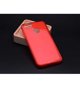 Xiaomi Mi 5x Kılıf Simli Parlak Shining Kapak (Kırmızı)