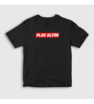 Presmono Unisex Çocuk Beyaz Plus Ultra Anime Boku No Hero Academia T-Shirt 234667tt (Siyah)
