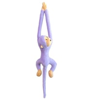 Elleri Yapışabilen, Sevimli Peluş Maymun Oyuncak - 70 cm (Lila)