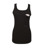 LuvmaBelly  Maternity 1501_1530 Pamuklu Lohusa Emzirme Atleti (10 Renk Mevcut) (Siyah)