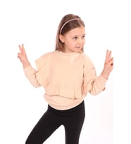 Toontoy Kız Çocuk Sweatshirt (Bej)