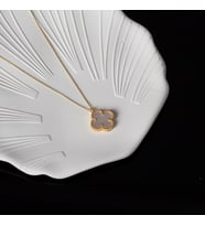 VAN CLEEF YONCA ŞANS KOLYE   925 Ayar Gümüş Kolye (Beyaz)