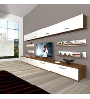 Decoraktiv Eko 360Y Slm Tv Ünitesi Tv Sehpası (Beyaz - Kahverengi)