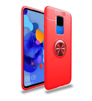 Huawei Mate 30 Lite Kılıf Yüzüklü Magnetli Ravel Case (Kırmızı)