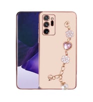 Samsung Galaxy Note 20 Ultra Kılıf El Tutamaçlı Taka Kapak (Pembe)