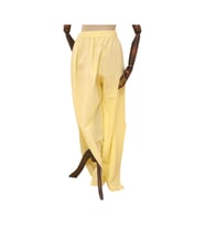 The Sile Fabric ŞİLE BEZİ Yırtmaçlı Pantolon (Sarı)