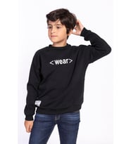 Toontoy Erkek Çocuk Balıkçı Yaka Sweatshirt (Siyah)