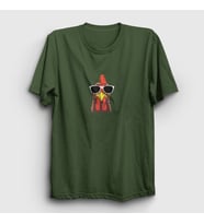 Presmono Unisex Sarı Sunglasses Chicken Tavuk T-Shirt 413431tt (Haki)
