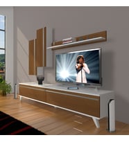 Decoraktiv Eko 7 Mdf Std Retro Tv Ünitesi Tv Sehpası (Beyaz - Ceviz)