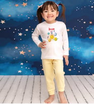 Pia Baby GL2020 İsme Özel Çocuk Pijama Takımı 1-8 Yaş (Sarı)