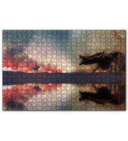 Cakapuzzle Game of Thrones Ejderhayla Savaş  Puzzle Yapboz MDF (Ahşap) (500 Parça)