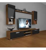 Decoraktiv Eko 5da Mdf Dvd Tv Ünitesi Tv Sehpası (Siyah - Ceviz)