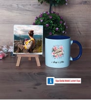 Anneye Hediye Fotoğraflı Dekoratif Taş, Kupa Bardak Beyaz Hediye (Model 3)