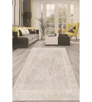 Dijital Kaymaz Taban Yıkanabilir Modern Renkli Salon Halısı Mutfak Halısı Yolluk ND-HT-399 (Vizon)
