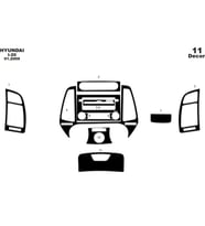 Meriç® Hyundai i20 Ön Torpido Kaplama Maun 11 Parça 2009-2012 (Piano Black)