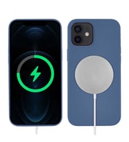 Apple iPhone 12 Mini Kılıf Zore Silksafe Wireless Kılıf (Mavi)