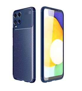 Galaxy A22 4G Kılıf Zore Negro Karbon Tasarım Silikon Kılıf (Lacivert)