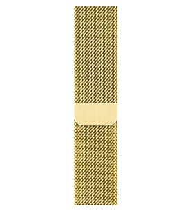 Watch 6/7/8/Ultra Uyumlu Şık Tasarımlı 41-45 mm Metal Milano Loop Akıllı Saat Kordonu (Gold)