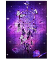 Cakapuzzle Dirim Keçir Rüya Kapanı Rüya Mor Zemin Puzzle Yapboz MDF (Ahşap) (500 Parça)