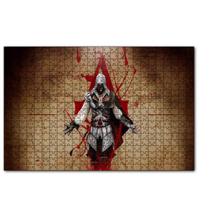 Cakapuzzle Assassins Creed Suikastçi ve Leonardo Çizimi  Puzzle Yapboz MDF (Ahşap) (255 Parça)