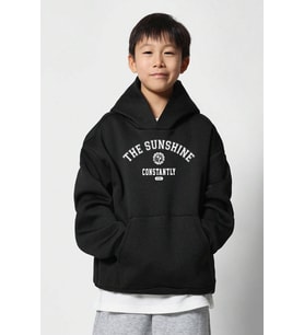 The Sunshine Baskılı Erkek - Kız Çocuk Rahat Kalıp Sweatshirt (Siyah)