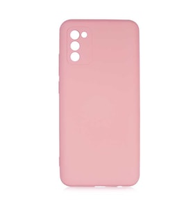 Galaxy A02S Kılıf Lansman Tasarım İç Yüzeyi Kadife Silikon (Açık Pembe)