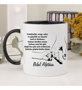 Fedakar Babam Babalar Günün Kutlu Olsun  Kupa Bardağı (Siyah)