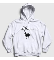 Presmono Unisex Gri Horse Deftones Kapüşonlu Sweatshirt 380991tt (Beyaz)