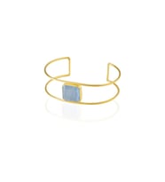 Kadir Jewellery 22 Ayar Altın Kaplama Zirkon Taşlı Ayarlanabilir Vintage Bilezik (Mercan)