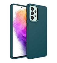 Galaxy A33 5G Kılıf Zore Luna Dışı Soft Yumuşak İçi Kadife Kılıf (Koyu Yeşil)