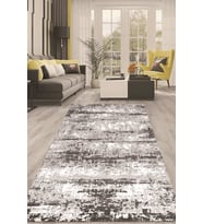 Dijital Kaymaz Taban Yıkanabilir Modern Renkli Salon Halısı Mutfak Halısı Yolluk ND-HT-579 (Gri)